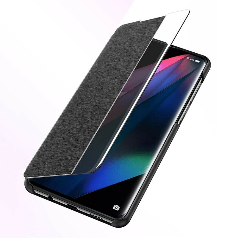 Custodia Oppo Find X3 Pro Ecopelle Testurizzata