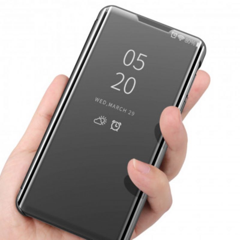 Custodia Oppo Find X3 Pro Specchio Ed Ecopelle