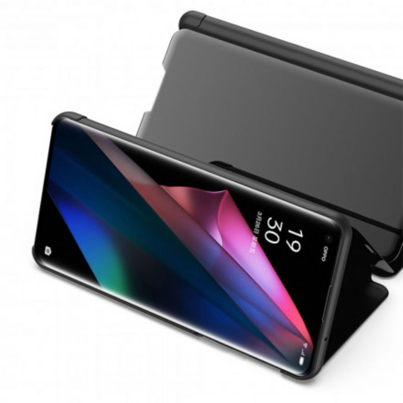Custodia Oppo Find X3 Pro Specchio Ed Ecopelle