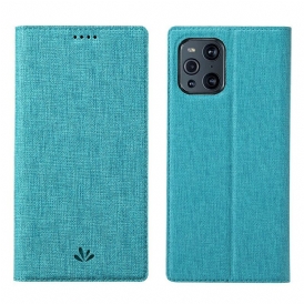 Folio Cover Oppo Find X3 Pro Custodia in pelle Vili Dmx Testurizzato