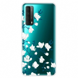 Cover Huawei P Smart 2021 Fiori Bianchi