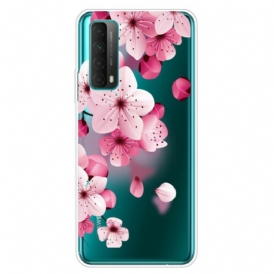 Cover Huawei P Smart 2021 Grandi Fiori Rosa