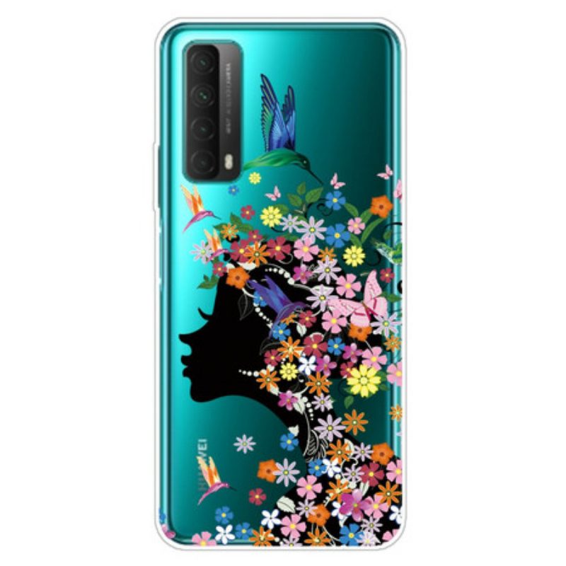 Cover Huawei P Smart 2021 Ragazza Di Fiore Trasparente