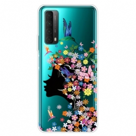 Cover Huawei P Smart 2021 Ragazza Di Fiore Trasparente