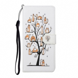 Custodia A Portafoglio Huawei P Smart 2021 Gatti Funky Con Cinturino
