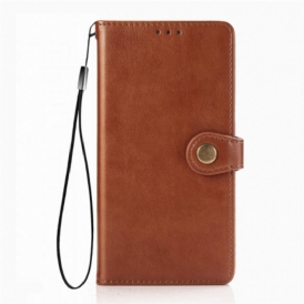 Custodia in pelle Huawei P Smart 2021 Ecopelle E Chiusura Vintage