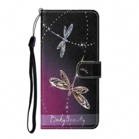 Custodia in pelle Huawei P Smart 2021 Libellule Strappy