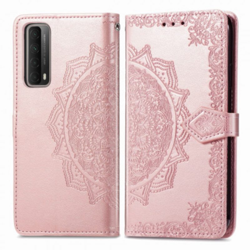 Custodia in pelle Huawei P Smart 2021 Mandala Medioevo