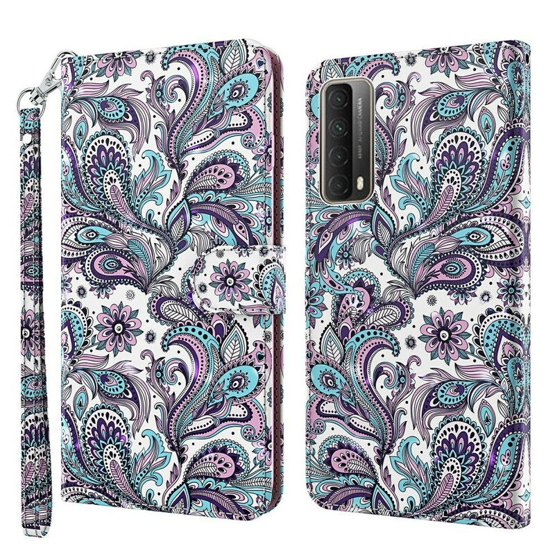 Custodia in pelle Huawei P Smart 2021 Modelli Di Fiori