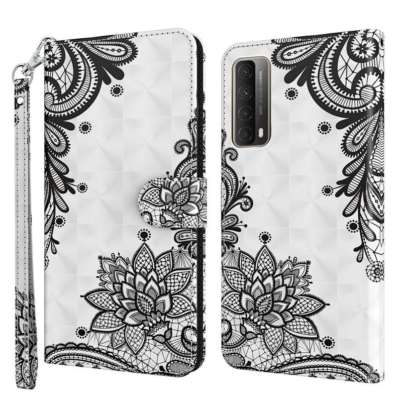 Custodia in pelle Huawei P Smart 2021 Pizzo Elegante