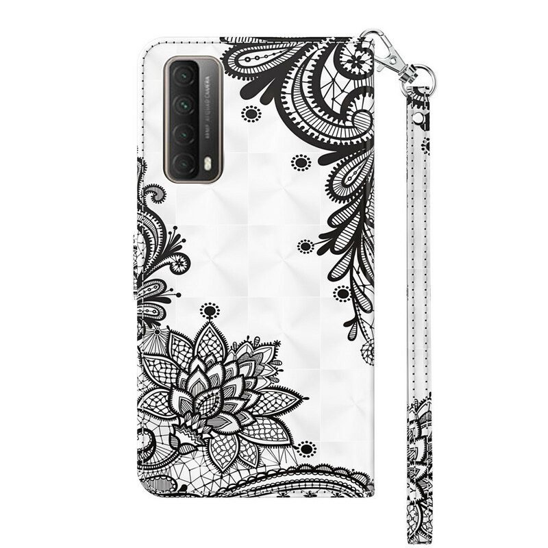 Custodia in pelle Huawei P Smart 2021 Pizzo Elegante