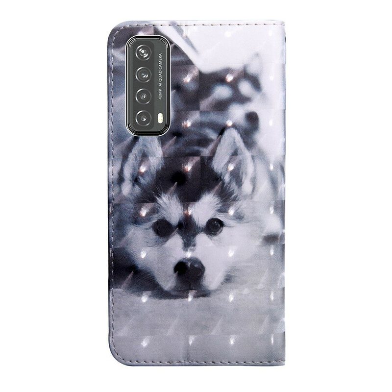 Custodia in pelle Huawei P Smart 2021 Punto Luce Gustave Il Cane