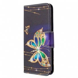 Custodia in pelle Huawei Y6p Farfalla Magica