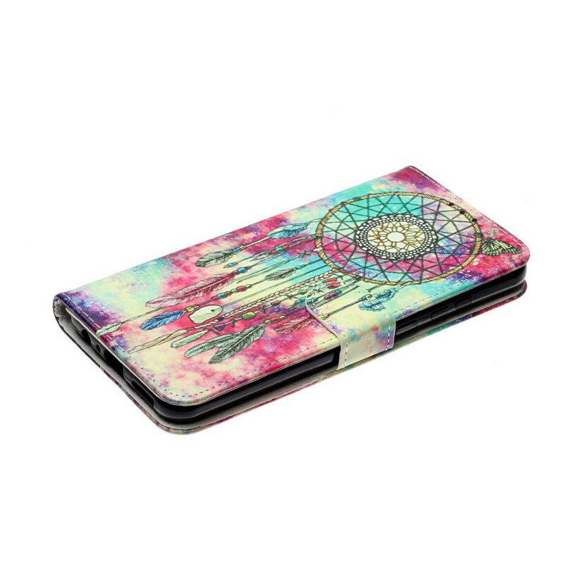 Folio Cover Huawei Y6p Custodia in pelle Mandala Incantato