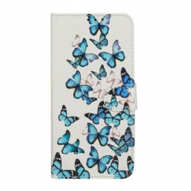 Folio Cover Huawei Y6p Custodia in pelle Miriadi Di Farfalle