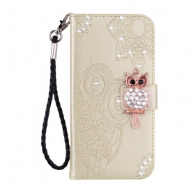 Custodia in pelle Samsung Galaxy Note 20 Mandala E Fascino Del Gufo