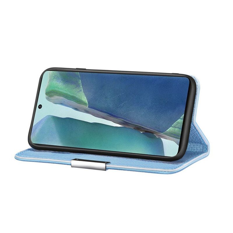 Folio Cover Samsung Galaxy Note 20 Custodia in pelle Ecopelle Litchi Ultra Chic