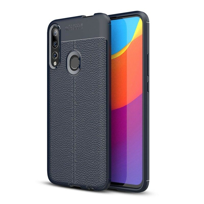 Cover Huawei P Smart Z Doppia Linea Litchi Effetto Pelle