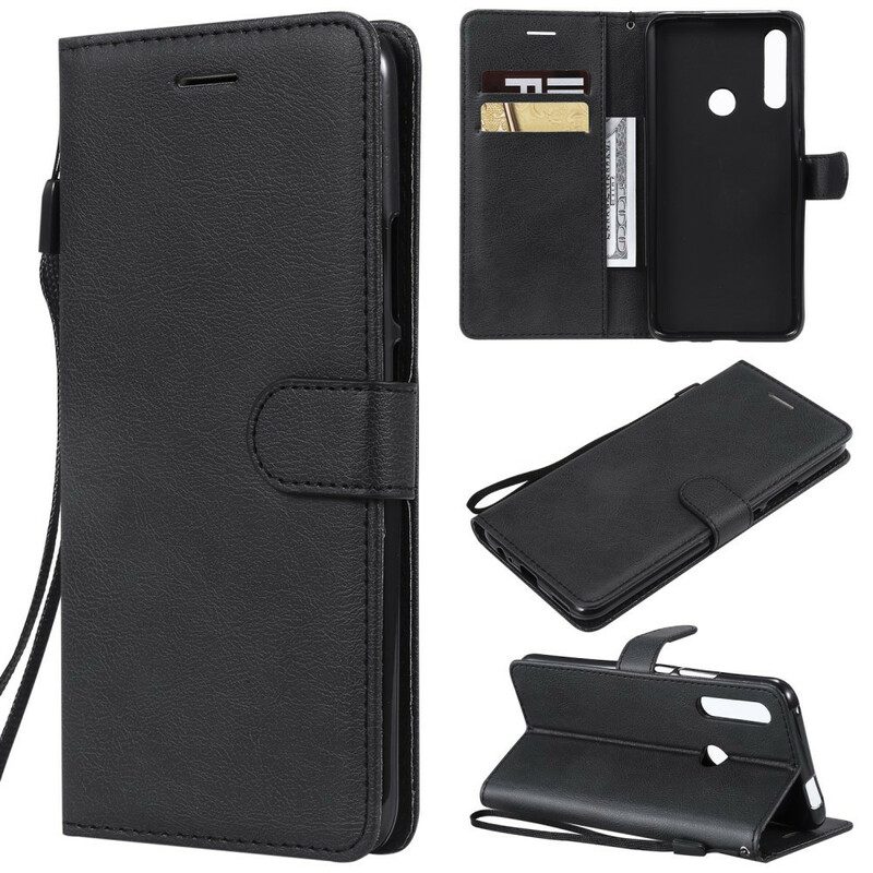Custodia in pelle Huawei P Smart Z Cinturino Effetto Pelle