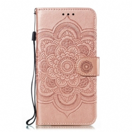 Custodia in pelle Huawei P Smart Z Mandala Con Cinturino Completo