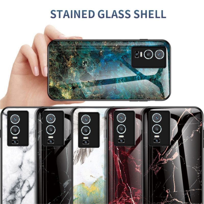 Cover Vivo Y76 5G Vetro Temperato Colori Marmo