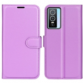 Custodia in pelle Vivo Y76 5G Classico