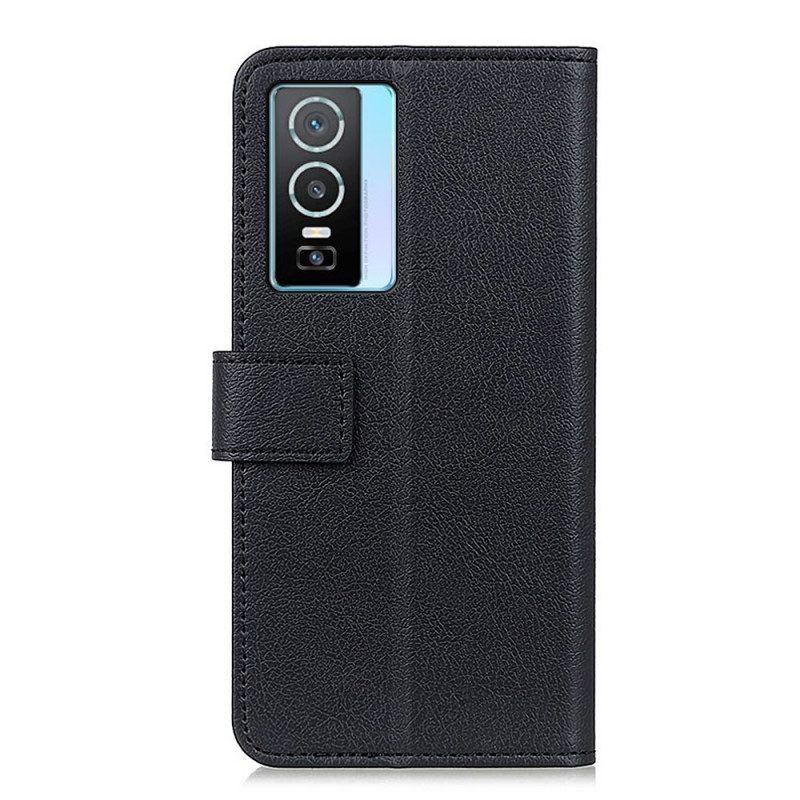 Custodia in pelle Vivo Y76 5G Classico Effetto Pelle