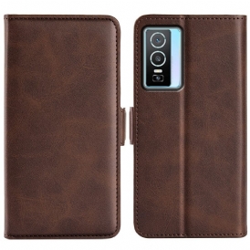 Custodia in pelle Vivo Y76 5G Folio Cover Più Doppia Patta