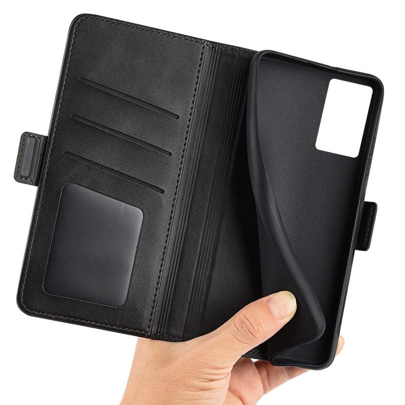 Custodia in pelle Vivo Y76 5G Folio Cover Più Doppia Patta