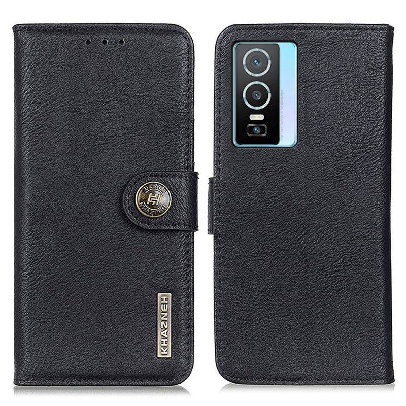 Custodia in pelle Vivo Y76 5G Similpelle Khazneh
