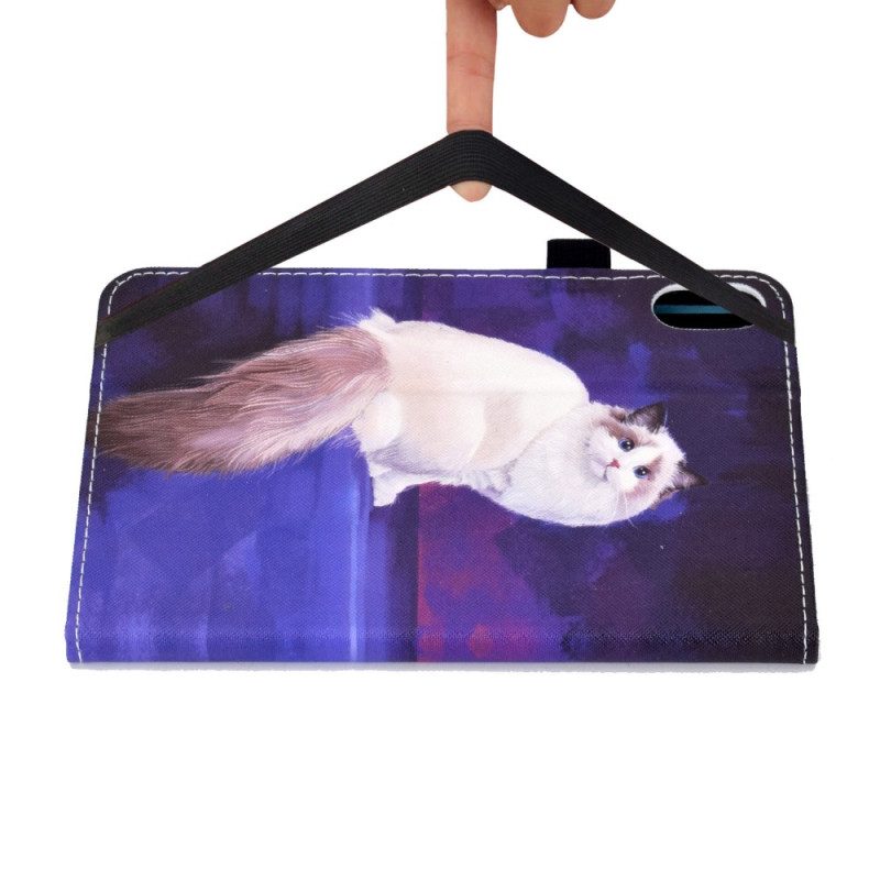 Custodia A Portafoglio iPad 10.9" (2022) Gatto Bianco