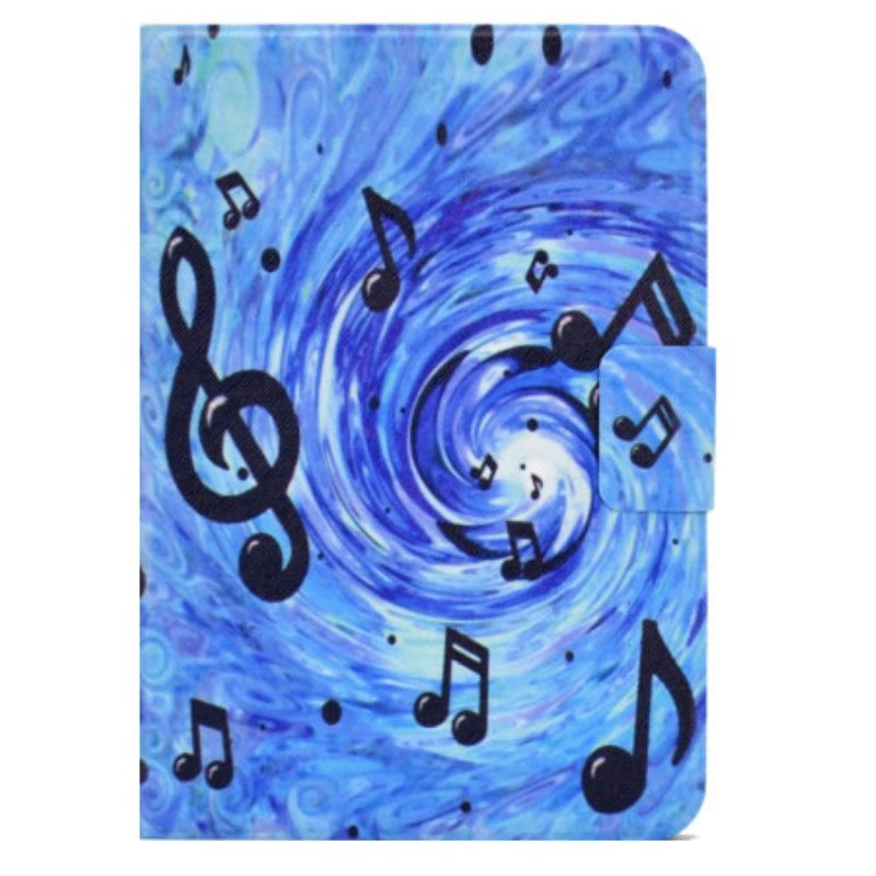 Custodia in pelle iPad 10.9" (2022) Note Musicali