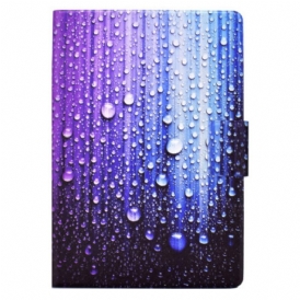 Custodia in pelle iPad 10.9" (2022) Pioggia Artistica