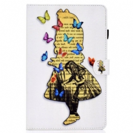 Custodia in pelle iPad 10.9" (2022) Ragazza Farfalla
