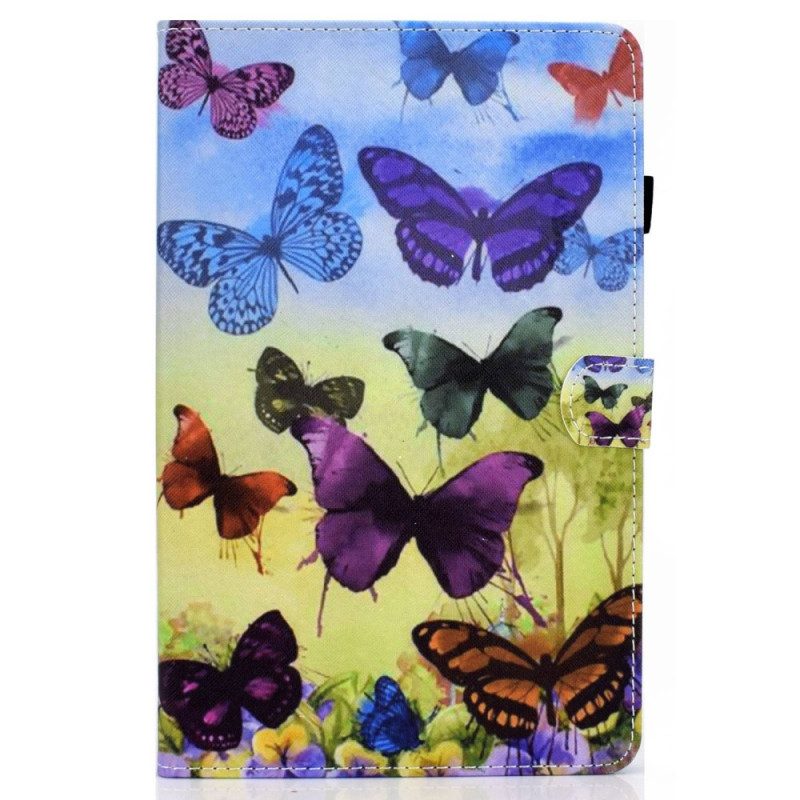 Custodia in pelle iPad 10.9" (2022) Sempre Farfalle
