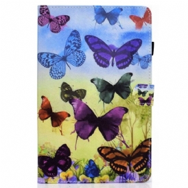 Custodia in pelle iPad 10.9" (2022) Sempre Farfalle