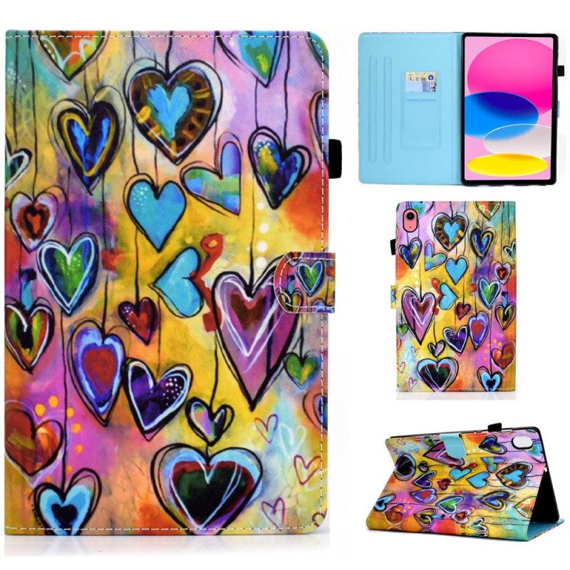Custodia in pelle iPad 10.9" (2022) Solo Cuori