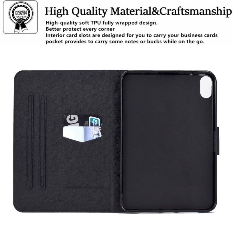 Custodia in pelle iPad 10.9" (2022) Torre Eiffel Fiorita