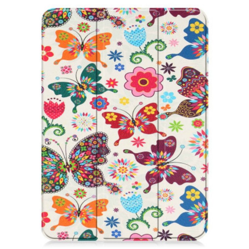 Custodia iPad 10.9" (2022) Farfalle E Fiori Migliorati