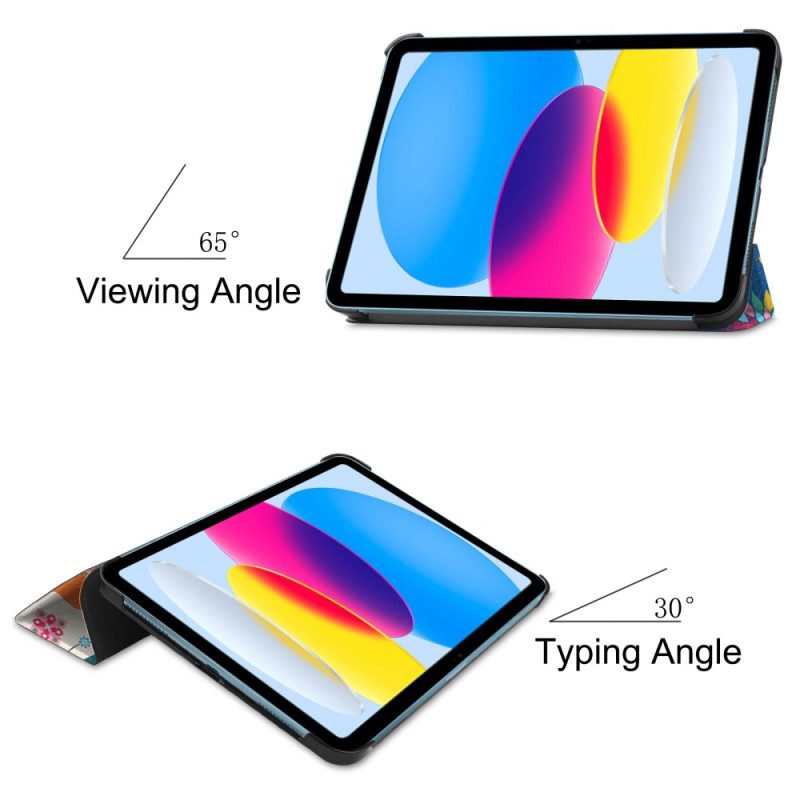 Custodia iPad 10.9" (2022) Farfalle E Fiori Migliorati