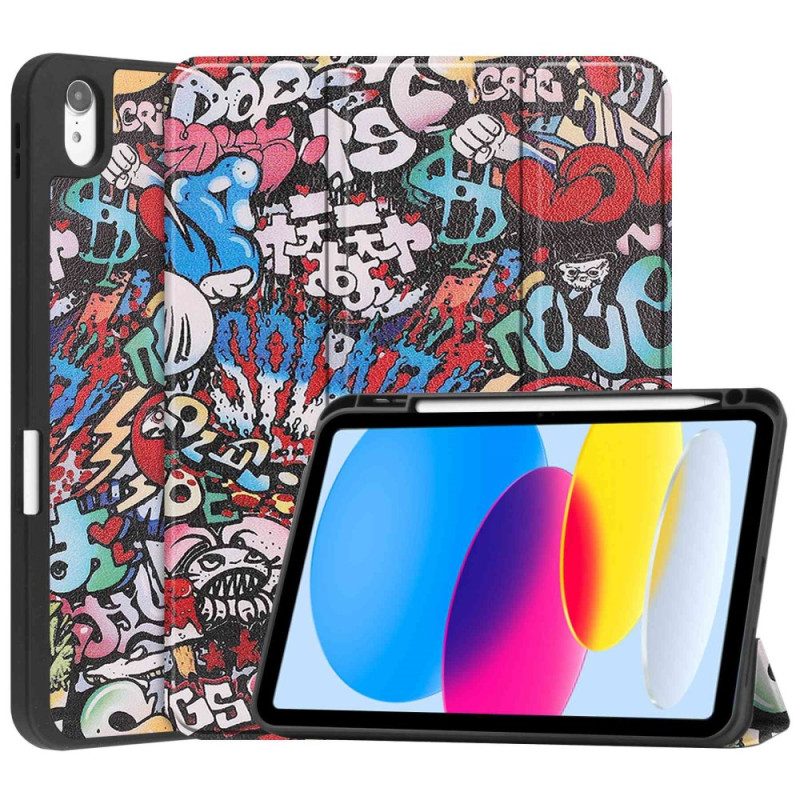 Custodia iPad 10.9" (2022) Portapenne Graffiti