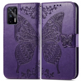 Custodia in pelle Realme GT 5G Mezze Farfalle