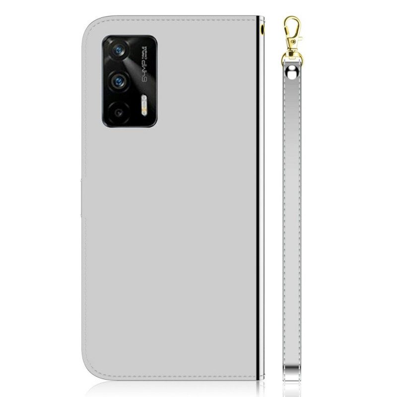 Folio Cover Realme GT 5G Copri Specchietto In Ecopelle