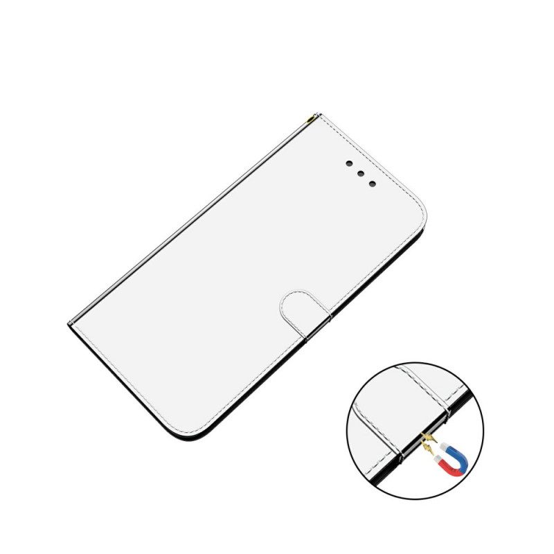 Folio Cover Realme GT 5G Copri Specchietto In Ecopelle