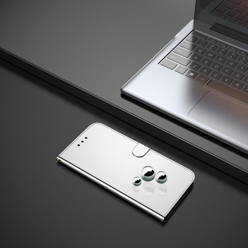 Folio Cover Realme GT 5G Copri Specchietto In Ecopelle