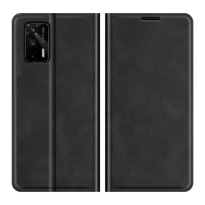 Folio Cover Realme GT 5G Custodia in pelle Cuciture In Pelle Stile