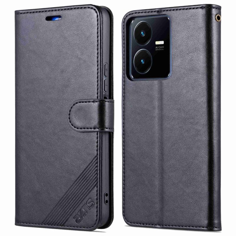 Custodia in pelle Vivo Y22s Azns Effetto Pelle