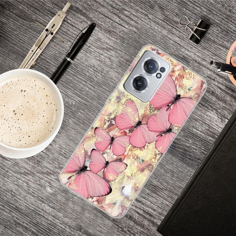 Cover OnePlus Nord CE 2 5G Rose Farfalla