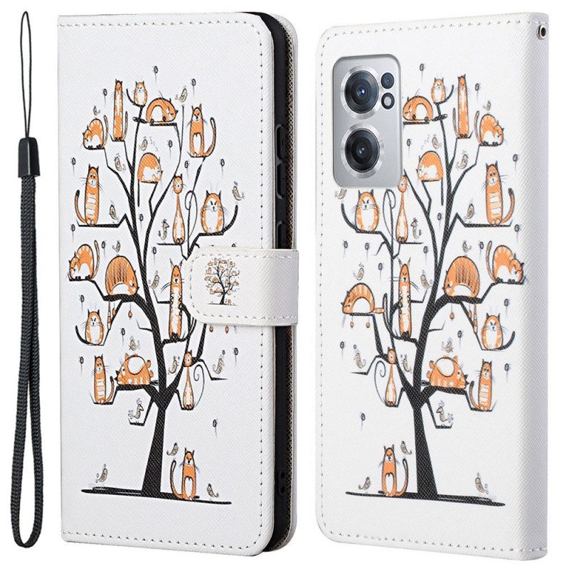 Custodia in pelle OnePlus Nord CE 2 5G Albero Dei Gatti