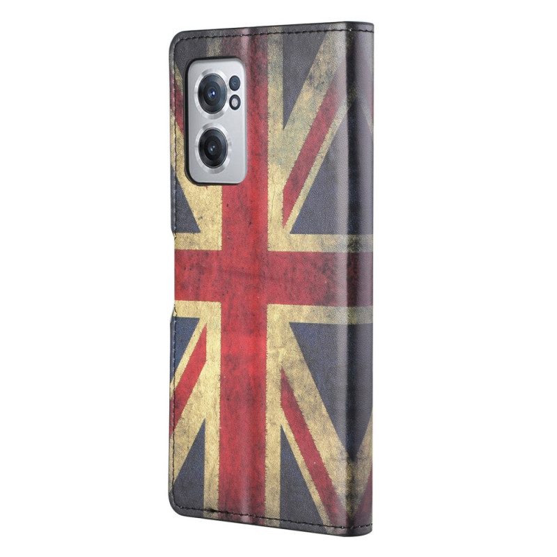 Custodia in pelle OnePlus Nord CE 2 5G Bandiera Britannica